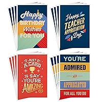 Hallmark Appreciation Cards Assortment (16 Cards and Envelopes for Teacher Appreciation, Back to School, Coaches, Graduation, Coworkers, Boss)