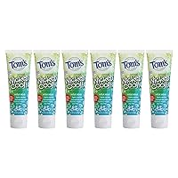 Tom's of Maine Natural Wicked Cool Fluoride Toothpaste, Mild Mint, 4.2 Ounce (Pack of 6)
