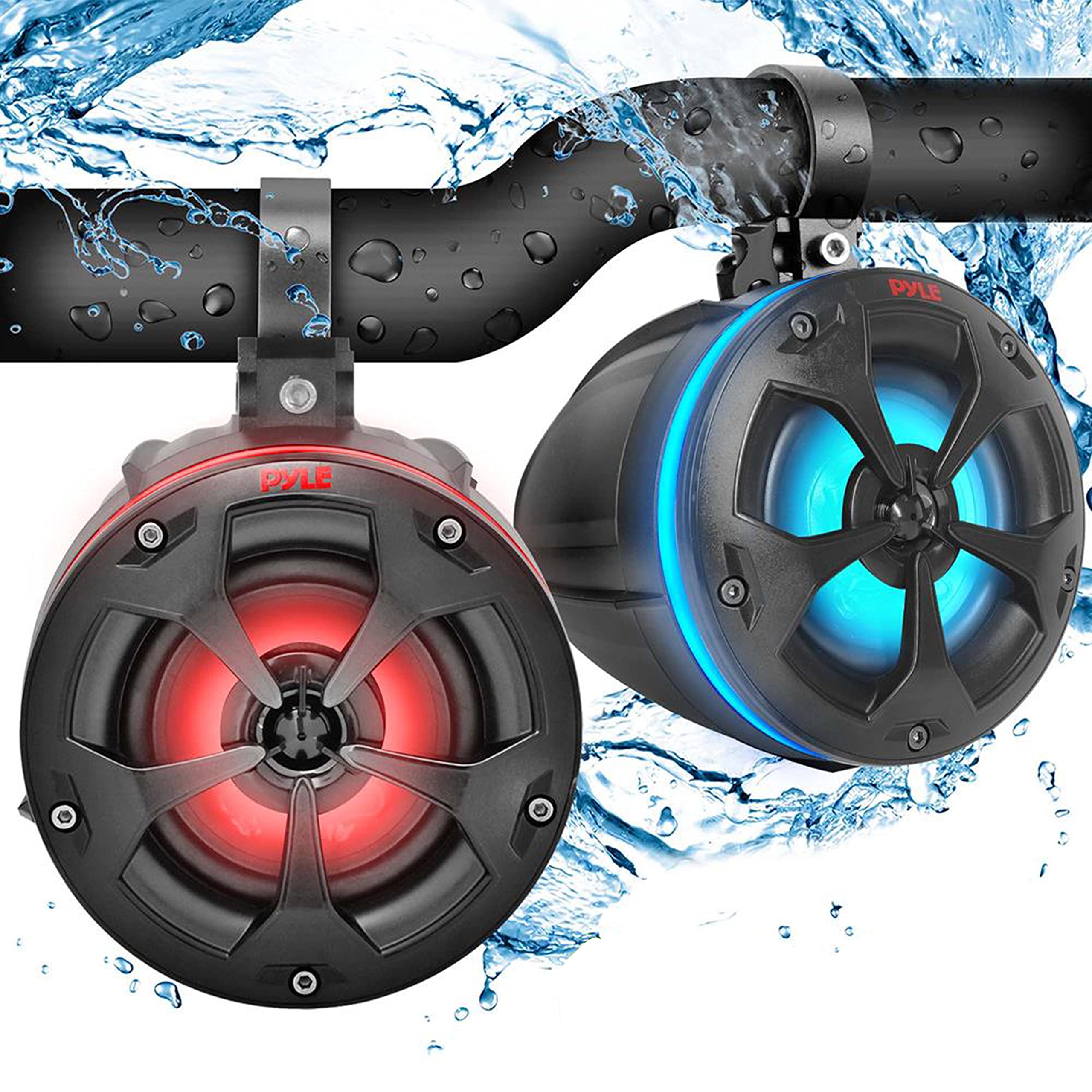 Pyle 2-Way Waterproof Off Road Bluetooth Speakers -4