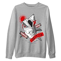 13 Wolf Grey Design Printed Dangerous Shark Sneaker Matching Sweatshirt