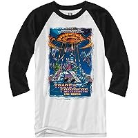 Transformers The Movie 80's Poster Raglan Style 3/4 Length Sleeve Adult Graphic T-Shirt