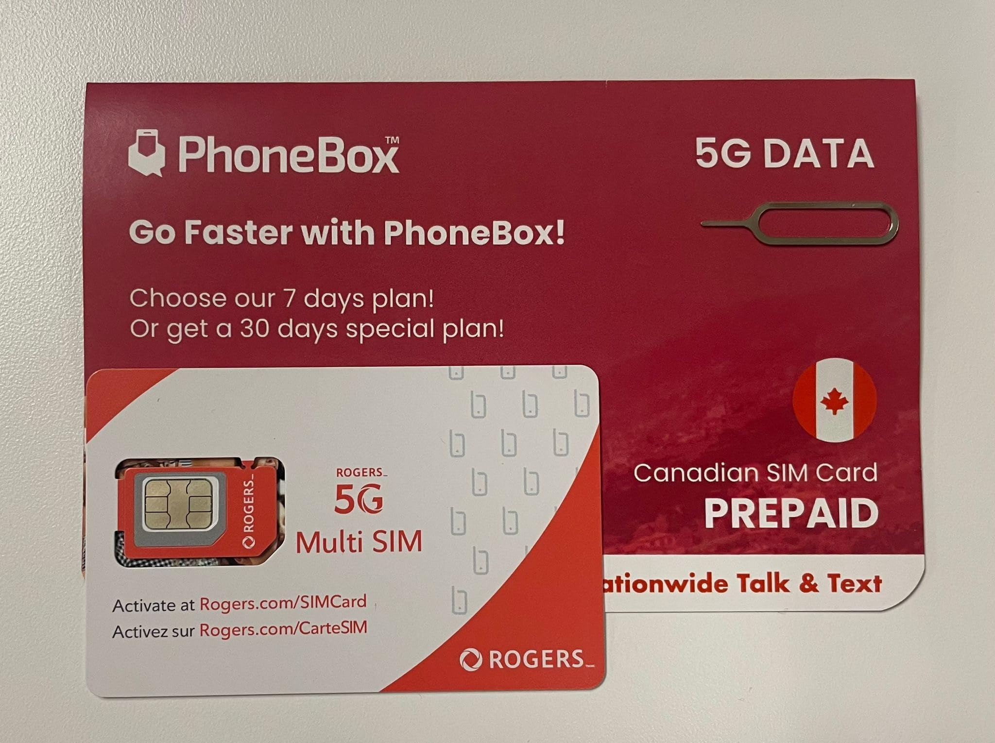 PhoneBox Canada Prepaid SIM Card | Choose one of The 7 Days Plan or The 30 Days Promo