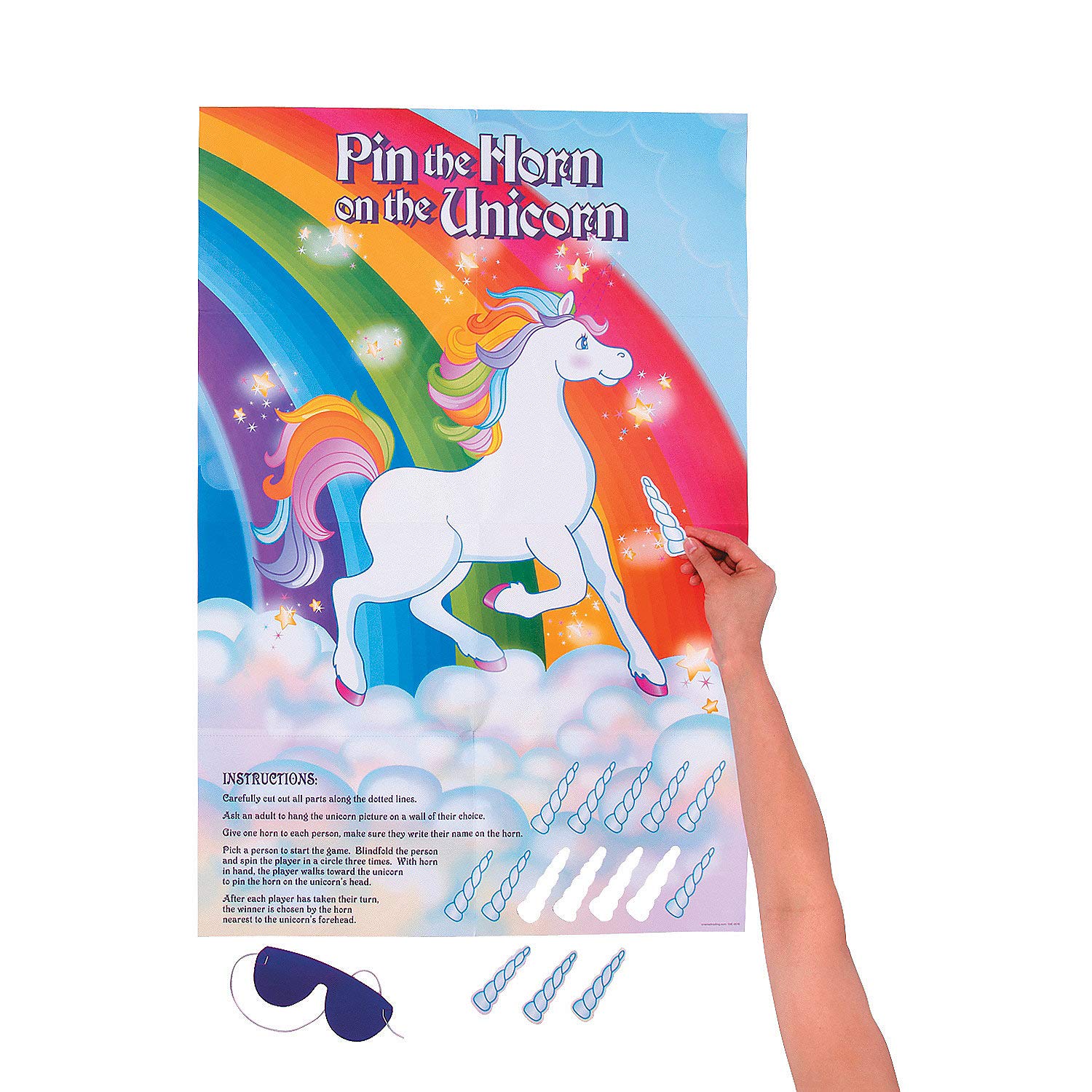Fun Express PIN The Horn ON The Unicorn - Toys - 2 Pieces