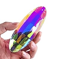 H&D HYALINE & DORA Rainbow Crystal Drop Prism Suncatcher Hanging Pendant Ornament Window Sun Catcher,120mm