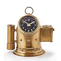 Pendulux, Pilot House Table Clock with Pencil Sharpener and Holder, Room Decor