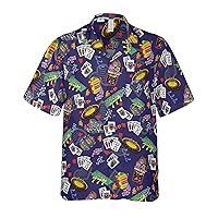 Men's Casino Hawaiian Shirt - Poker Shirts for Men, Sizes ranging from Small to 5X-Large
