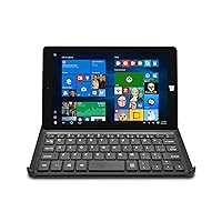Ematic 8-inch Windows 10, HD Quad-Core 32GB Tablet with WiFi Intel and Docking Keyboard, Black