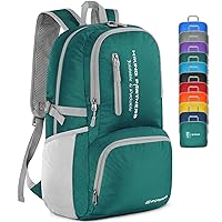 ZOMAKE Lightweight Packable Backpack - 35L Light Foldable Hiking Backpacks Water Resistant Collapsible Daypack for Travel(Dark Green)