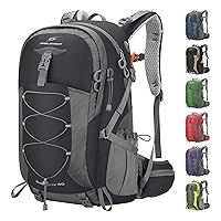 Hiking Backpack,Camping Backpack,40L Waterproof Hiking Daypack with Rain Cover,Lightweight Travel Backpack,Black