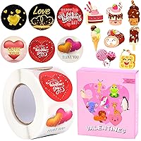 KatchOn, Happy Valentines Day Stickers for Kids - Pack of 596 | Valentines Cards for Kids | Valentine Cards, Stickers and Envelopes (32 Each) | Valentine Heart Stickers, Valentines Day Decorations