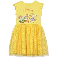 Nickelodeon Rugrats Angelica Ruffle Sleeve Tulle Dress-Girls 4-16