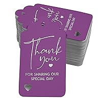 Real Silver Foil Thank You for Sharing Our Special Day Bridal Shower-Baby Shower-Retirement-Wedding-Birthday Tags Favor Hang Paper Tags 100 Pieces