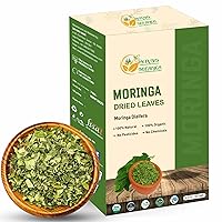 Herbs Botanica Dried Moringa Leaves Tea Leaf Organic Hojas De Moringa Organicas Nutrient-Rich Herbal Tea Infusion for Immunity, Energy, and Wellness Energy Boost and Gluten Free 5.3oz / 150 gms