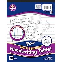 Pacon Multi-Sensory Ruled Handwriting Tablet, White