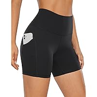 CRZ YOGA Womens Butterluxe Biker Shorts with Pockets 3'' / 5'' / 8'' - High Waisted Volleyball Workout Yoga Shorts