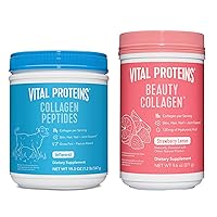 Vital Proteins Collagen Peptides Powder, Unflavored & Strawberry Lemon