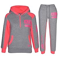 Unisex Tracksuit A2Z NY Contrast Panel Deluxe Stars Hoodie With Joggers Activewear Set Age 5-13 Years