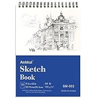 Artist's Sketchbook Hardcover – 200GSM Very Thick Paper – Large, Spiral  Sketch Book for Drawing and Mixed Media – Sketch Pad, Art Book - 8.25 x  11.4, 40 Sheets / 80 Pages