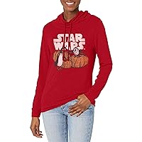 STAR WARS Last Jedi Pumpkin Patch PORG Women's Cowl Neck Long Sleeve Knit Top