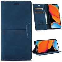 XYX Wallet Case for Redmi Note 13 4G, Skin Feel Matte PU Leather Slim Wallet Case Kickstand Card Slots Magnetic Cover for Redmi Note 13 4G, Blue