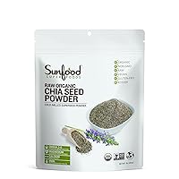 Organic Chia Seed Powder | 1 lb. Bag, 30 Servings | Traditional Growth Techniques | No Preservatives, Additives | Non-GMO, Vegan, Gluten-Free
