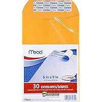 Mead Letter Size Mailing Envelopes, Press-It Seal-It Self Adhesive Closure, All-Purpose 24-lb Paper, 6
