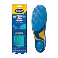 Memory Fit Plus Massaging Gel, Comfort Insoles, Memory Foam & Gel, All-Day Comfort, Arch Support, Distributes Pressure,Shock Absorbing,Trim Insert to Fit Shoe, Women Size 6-10, 1 Pair