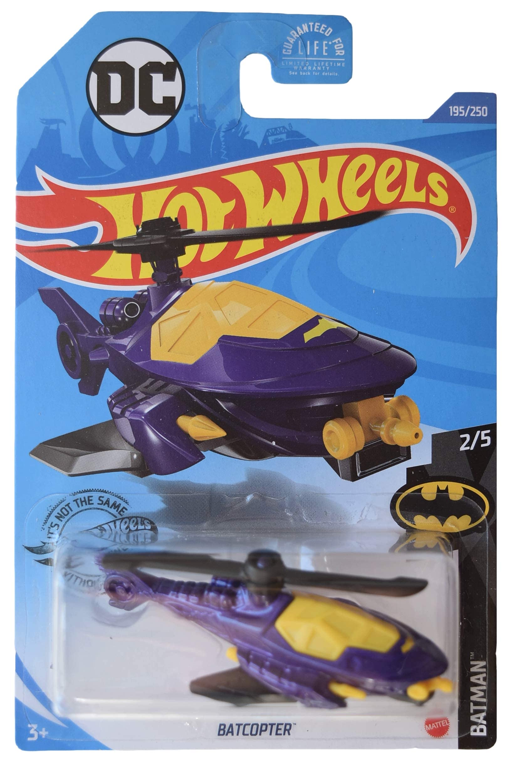 Hot Wheels Batcopter, [Purple] 195/250 Batman 2/5