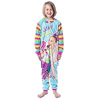 JoJo Siwa Girls' Stay Cool Zippered Sleeper Set Sleep Pajama Jumpsuit