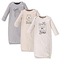 Yoga Sprout Cotton Gowns, 3 Pack