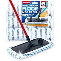 Microfiber Mop Refills 15x8 Inches, 6-Pack (Mop is Not Included)