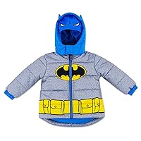Dreamwave Toddler Boy Batman Warm Winter Puffer with Hood Jacket Coat 2T