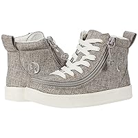 BILLY Footwear Kids Classic Lace High II for Little Kids and Big Kids - Adjustable Laces with Wrap Zipper Closure, Durable and Lightweight Shoes Grey Jersey 3 Little Kid M
