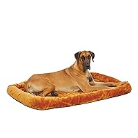 Bolster Pet Bed for Dogs & Cats 54L-Inch Cinnamon Bed w/ Comfortable Bolster | Ideal for Giant Dog Breeds (Great Dane / Mastiff) & Fits a 54-Inch Dog Crate, 54.0