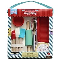 17-Piece Introduction to Real Baking Set with Recipes for Kids