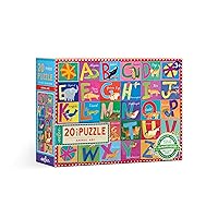 eeBoo: Animal ABC 20 Piece Big Puzzle, Perfect Project for Little Hands, Aids in The Development of Pattern, Shape and Color Recognition, for Ages 3 and up