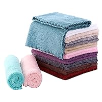 Microfiber Facial Cloths Fast Drying Washcloth 12 pack - Premium Soft Makeup Remover Cloths - Multicolored