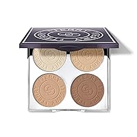 By Terry Hyaluronic Hydra-Powder Palette, 4-Shade, Vegan Contour Palette For Flawless & Matte Complexion, Medium to Warm