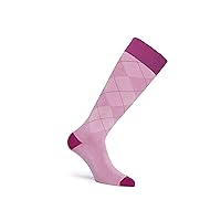 JOBST Casual Pattern 15-20mmHg Compression Socks Knee High, Closed Toe, Preppy Pink, Large Full Calf