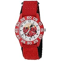 DISNEY Kids' Plastic Time Teacher Analog Quartz Nylon Strap Watch