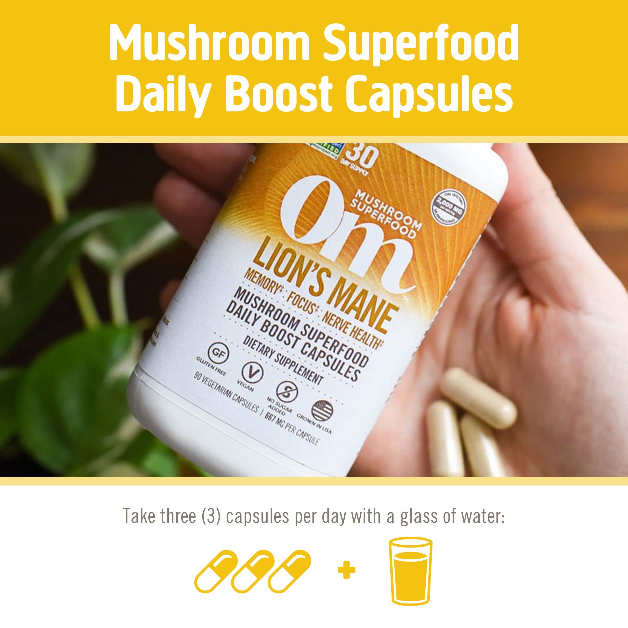 Om Mushroom Superfood Capsule Bundle, Master Blend Capsules & Lion's Mane Capsules, 340 Count