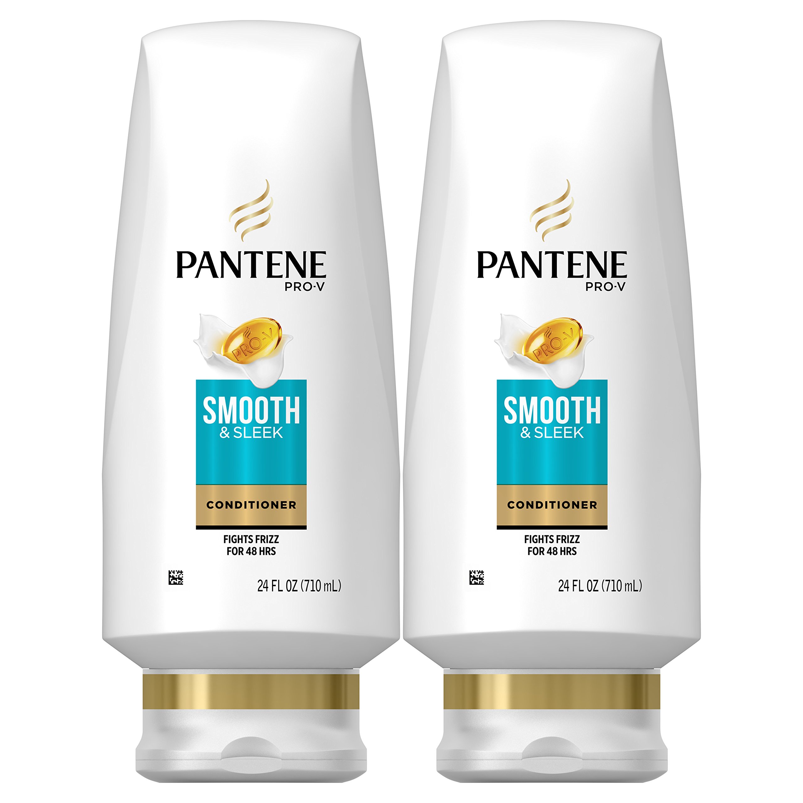 Pantene Argan Oil Conditioner for Frizz Control, Smooth and Sleek, 24 Fl Oz (Pack of 2) (Packaging May Vary)