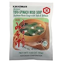Kikkoman Instant Miso Spinach Soup, 1.05-Ounce Units (Pack of 12)