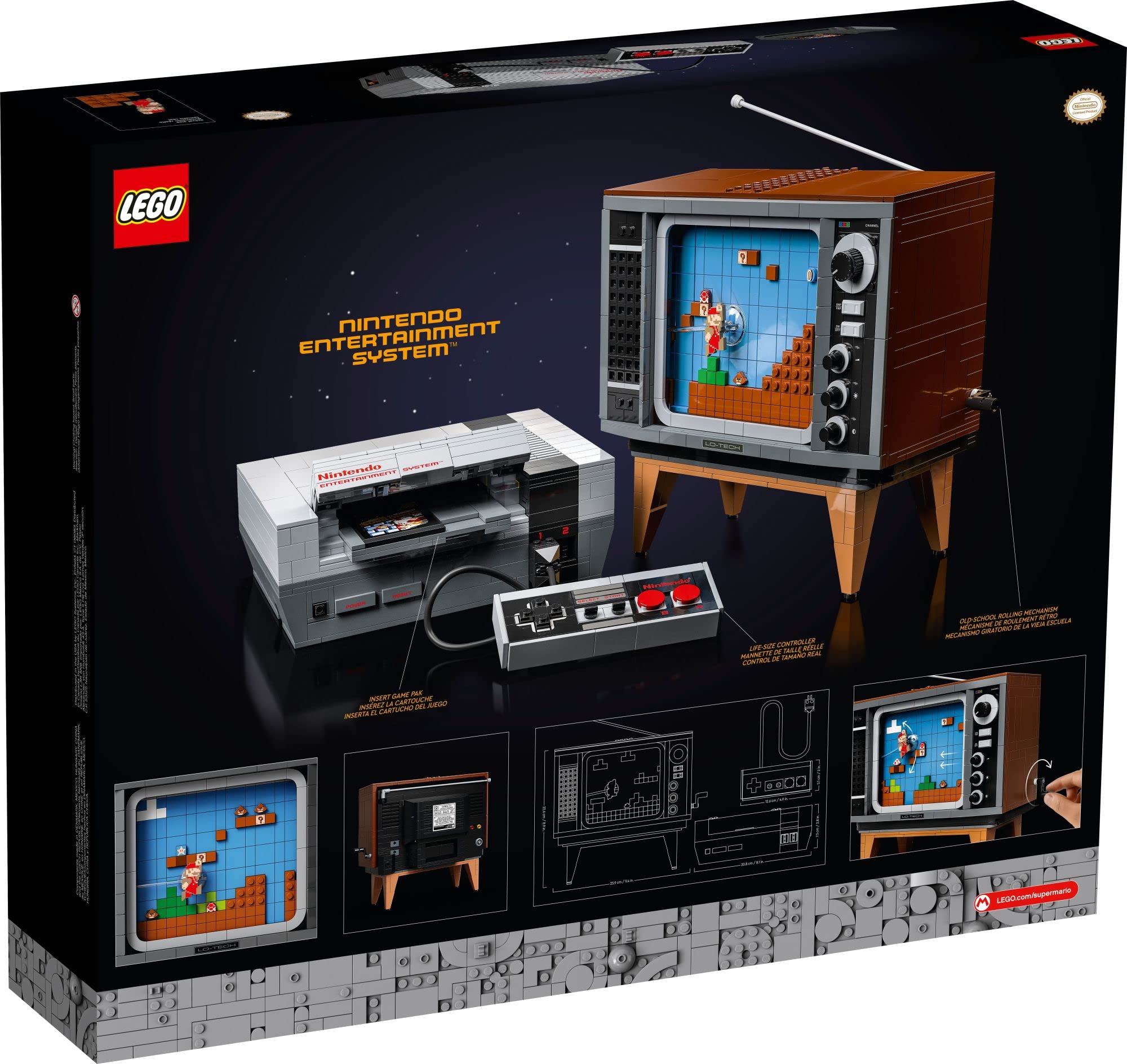LEGO Super Mario Nintendo Entertainment System 71374 Gameplay Building Set, Model Kits for Adults to Build, DIY Creative Activity, Collectible Gift Idea