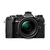 OM SYSTEM OM-5 Mirrorless Camera with M.Zuiko Digital ED 12-45mm f/4.0 PRO Lens, Black