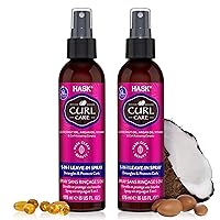 HASK CURL CARE 5-IN-1 Leave-In Spray Conditioner 2 Piece Bundle- vegan formula, cruelty free, color safe, gluten-free, sulfate-free, paraben-free