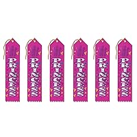 Beistle 6-Piece Princess Award Ribbons, 2 by 8-Inch