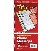 Write 'N Stick Message Pad, 2-Part, Carbonless, Blue, 5-1/4