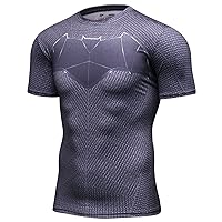 Men's Compression Sports Shirt Short Sleeve Bat Athletic Tank Top