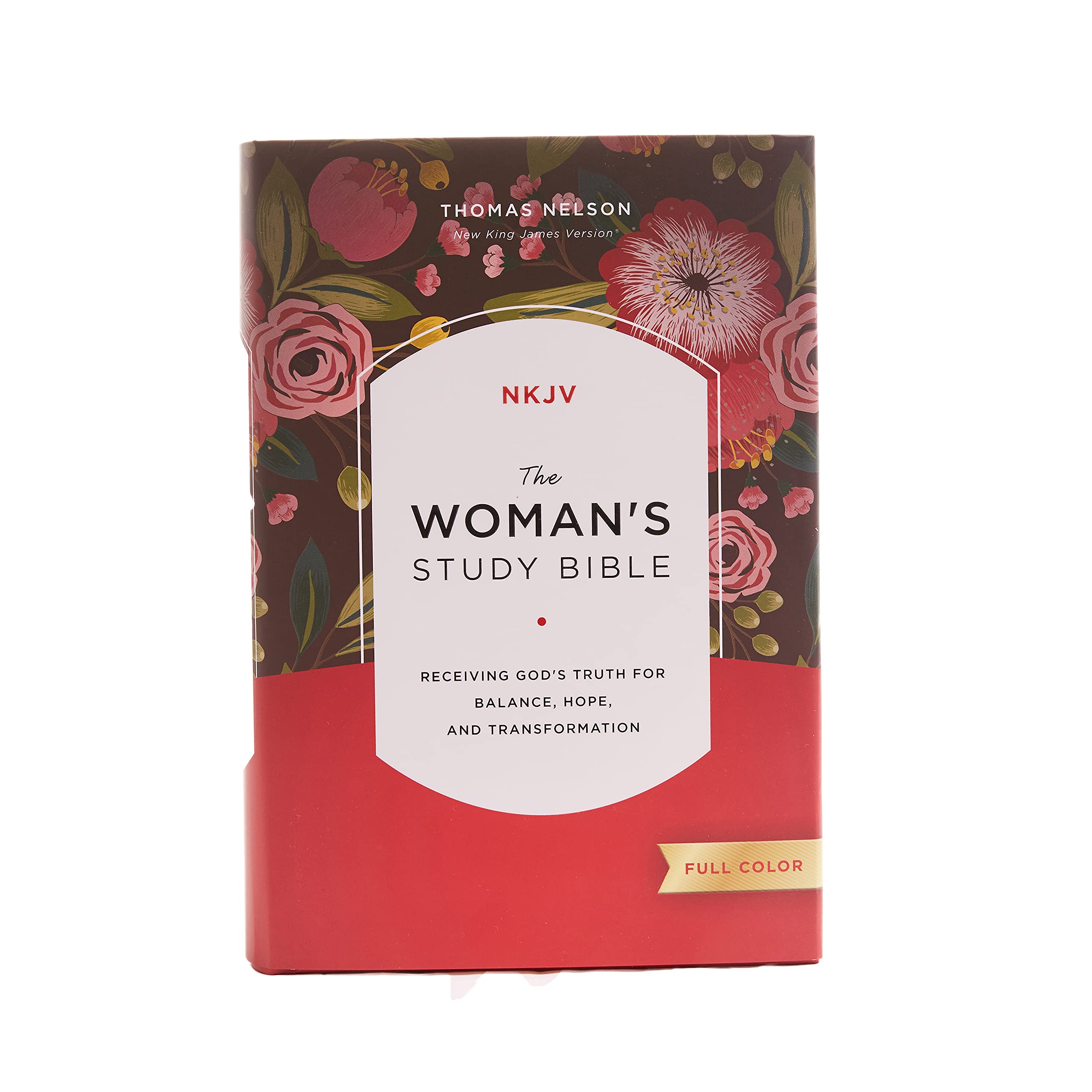 NKJV, The Woman's Study Bible, Hardcover, Red Letter, Full-Color Edition: Receiving God's Truth for Balance, Hope, and Transformation